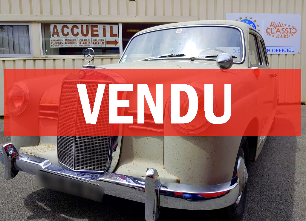 Mercedes ponton 180 vendu par le garage Pyla Classic Cars