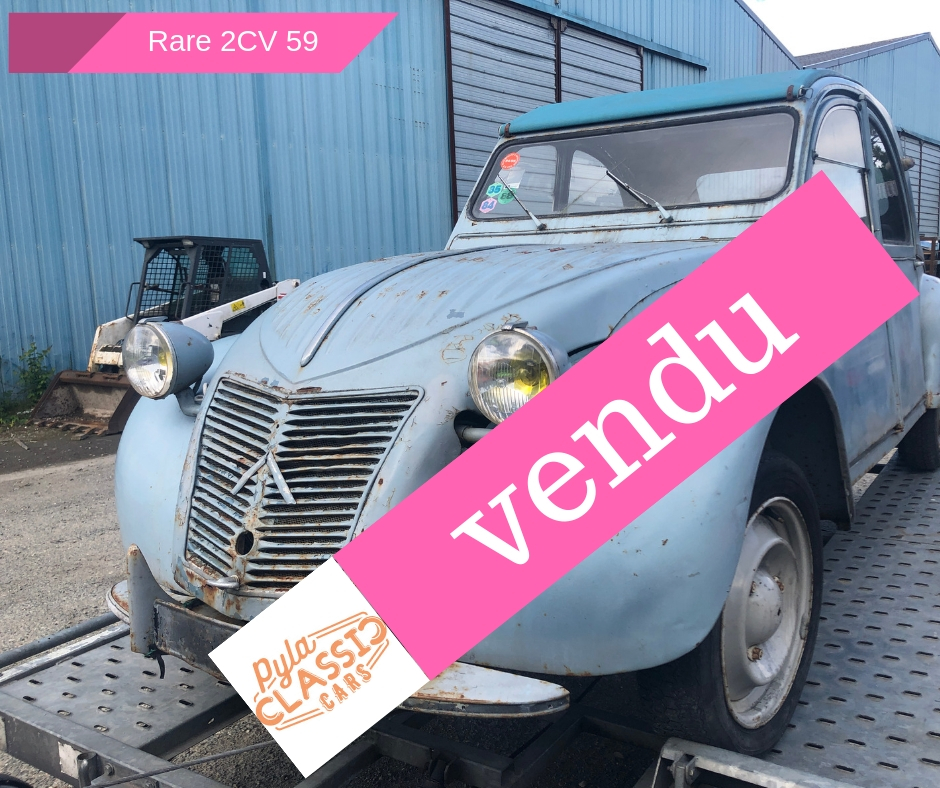 2 CV de 59 complète avec carte grise - Sortie de grange, à restaurer