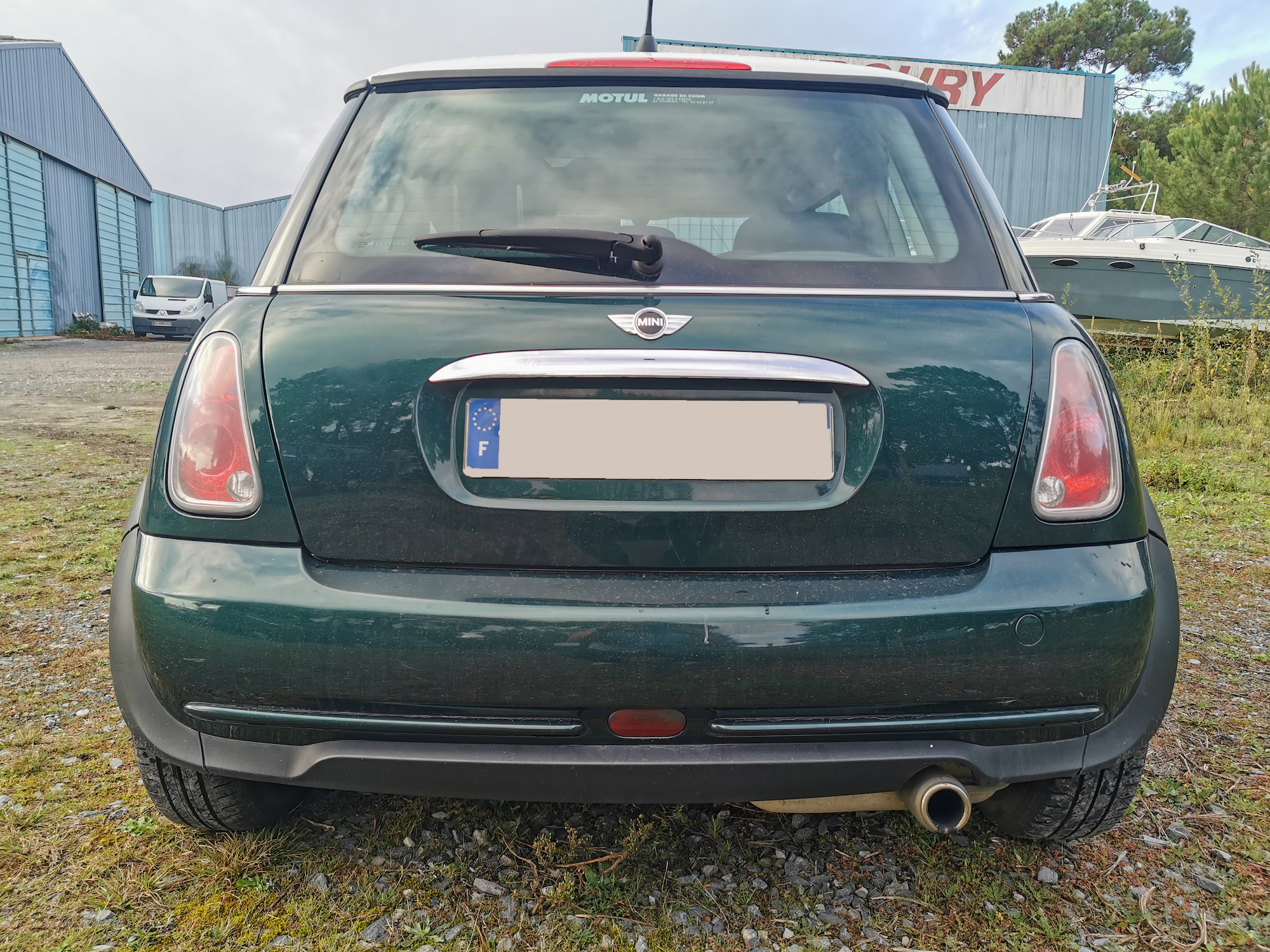 Mini Cooper 1.6 verte et blanche avec peu de km CT 👍