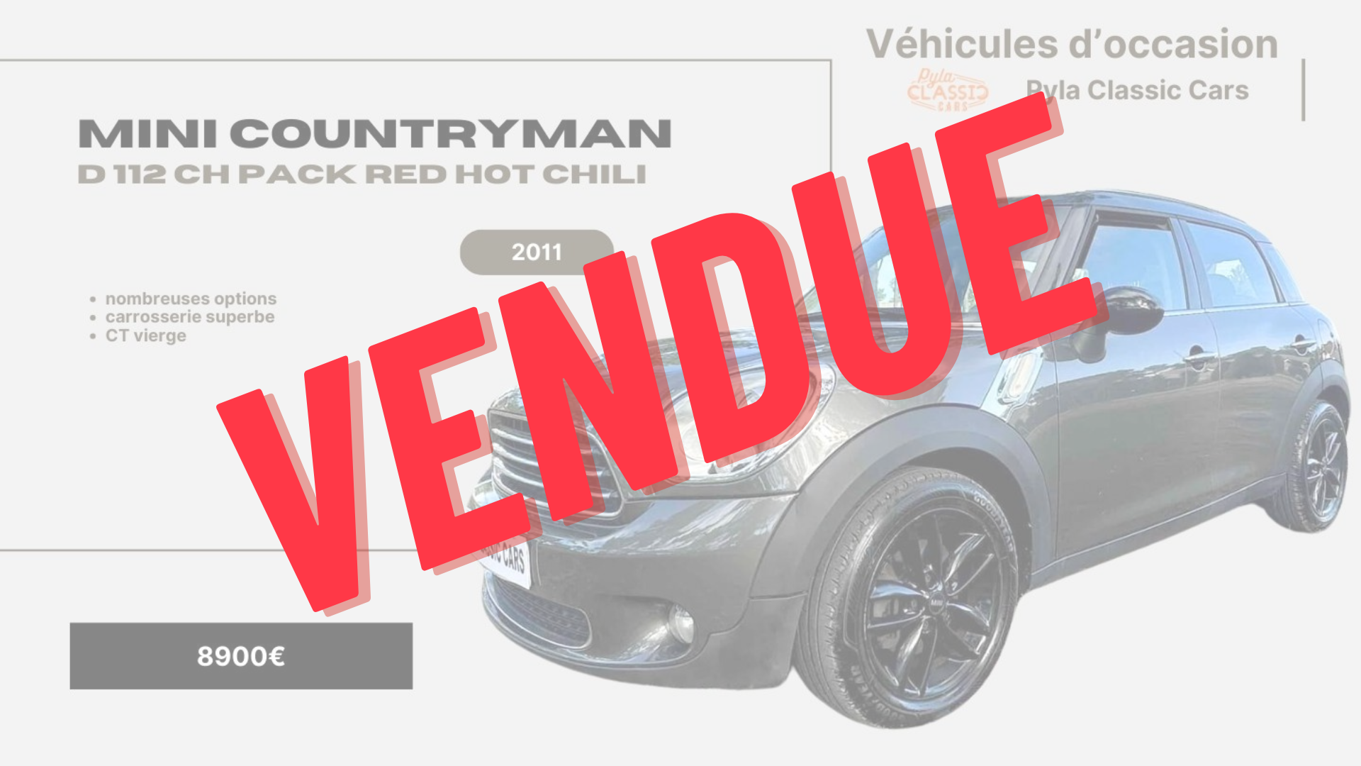 À vendre MINI COOPER D COUNTRYMAN 112 ch pack Red Hot Chili