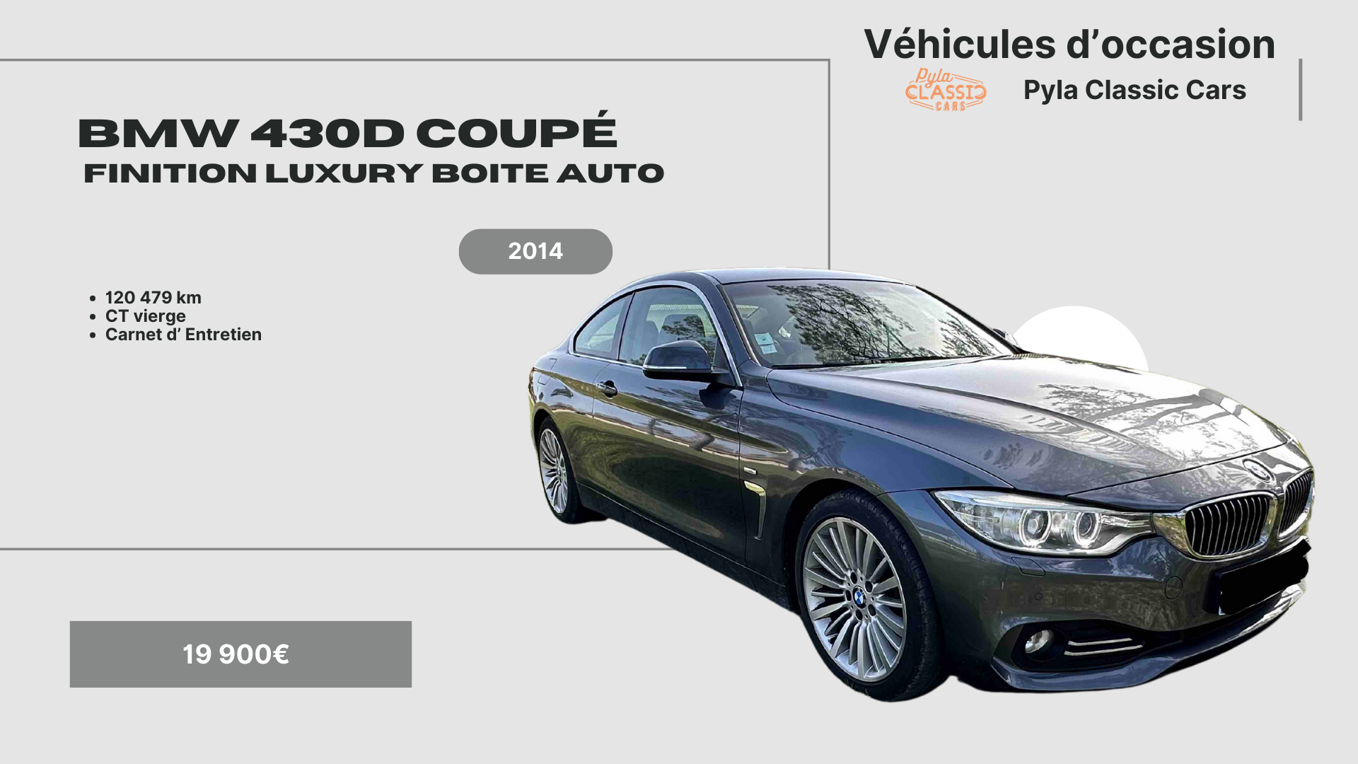 A vendre BMW série 4 diesel boîte auto entretenu avec carnet