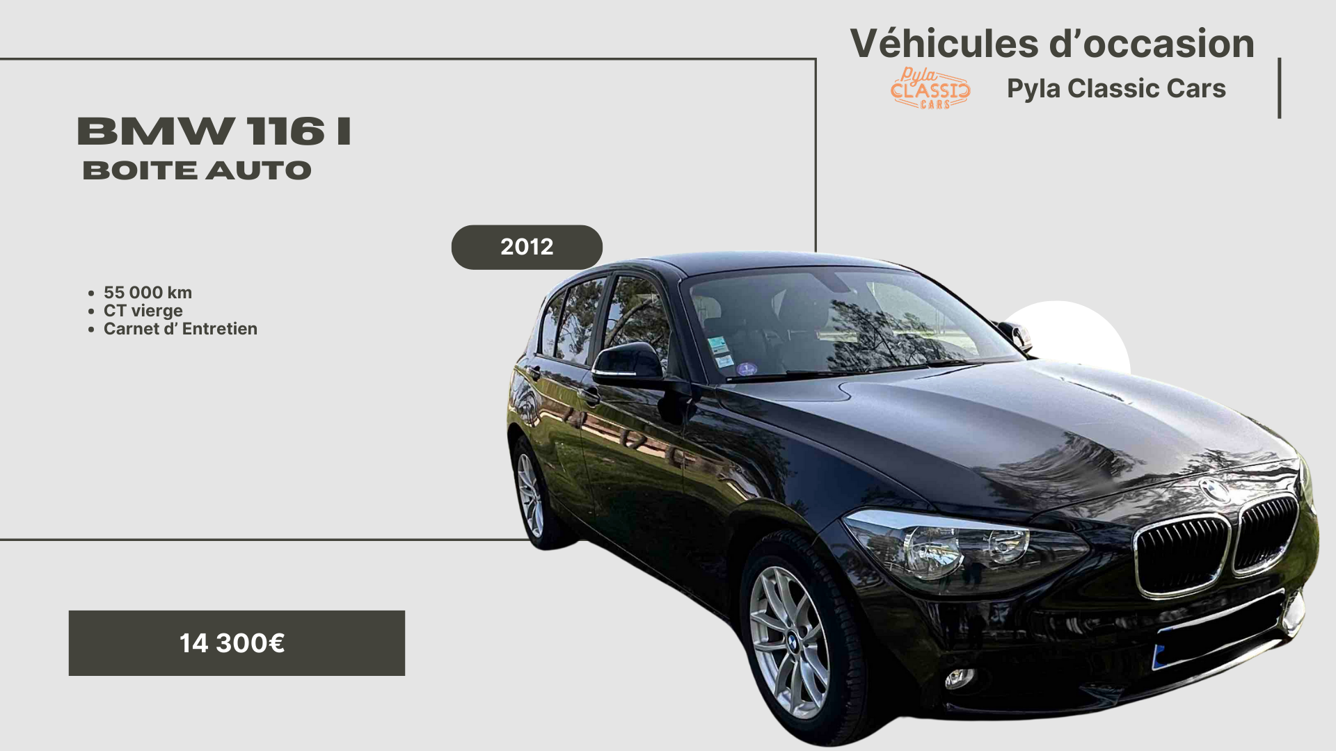 BMW série 1 essence avec boîte auto et contrôle technique vierge