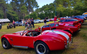 Rassemblement voitures anciennes et sportives par le Rotary d' Arcachon à Gujan