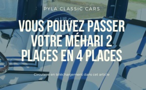 Mehari 2 places en 4 places : quid de la conversion, homologation et carte grise