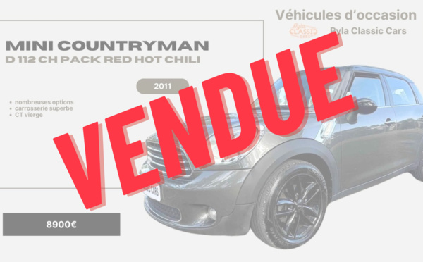 À vendre MINI COOPER D COUNTRYMAN 112 ch pack Red Hot Chili 